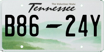 TN license plate B8624Y