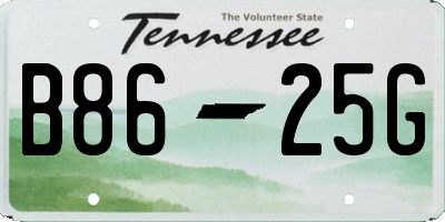 TN license plate B8625G