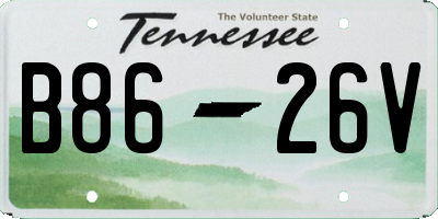 TN license plate B8626V