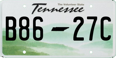 TN license plate B8627C