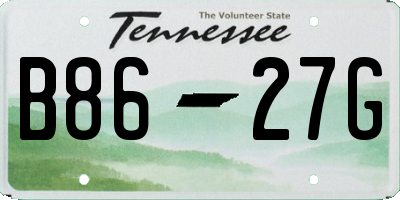 TN license plate B8627G