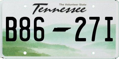 TN license plate B8627I