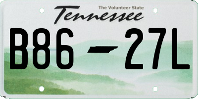 TN license plate B8627L