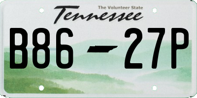 TN license plate B8627P