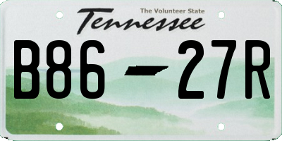 TN license plate B8627R