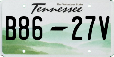 TN license plate B8627V
