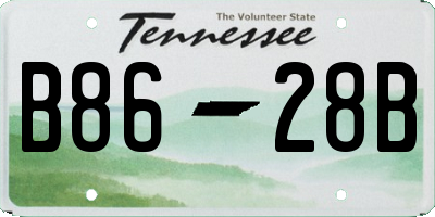 TN license plate B8628B