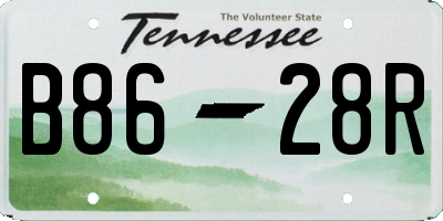 TN license plate B8628R
