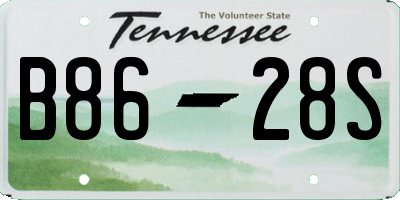 TN license plate B8628S