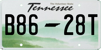 TN license plate B8628T