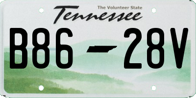 TN license plate B8628V