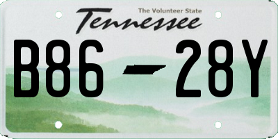 TN license plate B8628Y