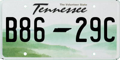 TN license plate B8629C