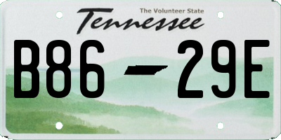 TN license plate B8629E