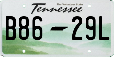 TN license plate B8629L