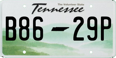 TN license plate B8629P
