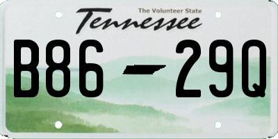 TN license plate B8629Q