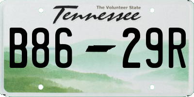 TN license plate B8629R