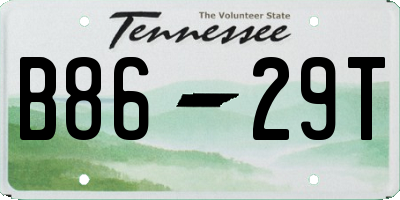TN license plate B8629T