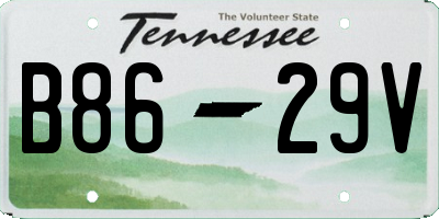 TN license plate B8629V