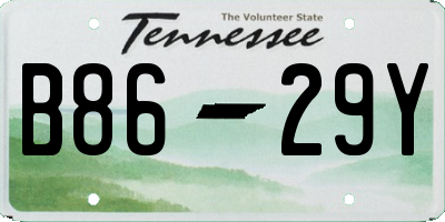 TN license plate B8629Y