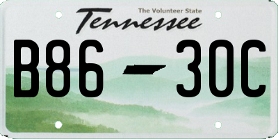 TN license plate B8630C