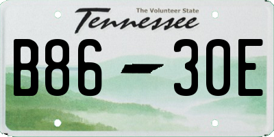 TN license plate B8630E