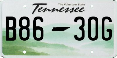 TN license plate B8630G