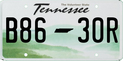 TN license plate B8630R