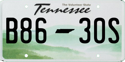 TN license plate B8630S