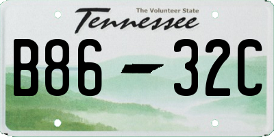 TN license plate B8632C