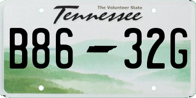 TN license plate B8632G