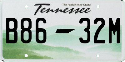 TN license plate B8632M