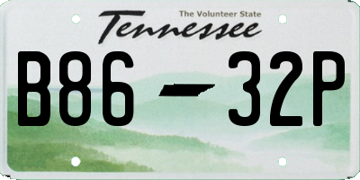 TN license plate B8632P
