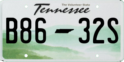 TN license plate B8632S