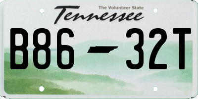 TN license plate B8632T