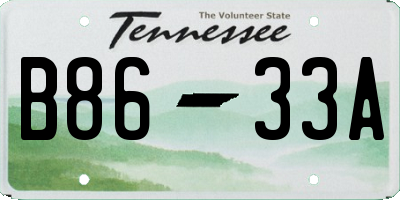 TN license plate B8633A