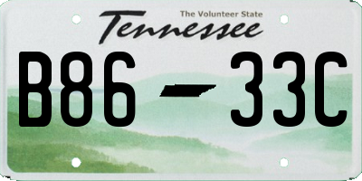 TN license plate B8633C