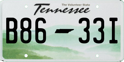 TN license plate B8633I