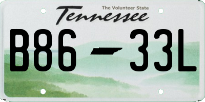TN license plate B8633L