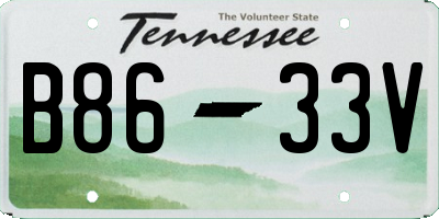 TN license plate B8633V