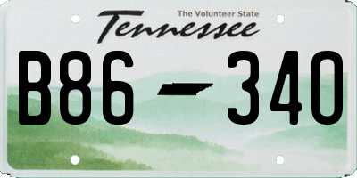 TN license plate B8634O