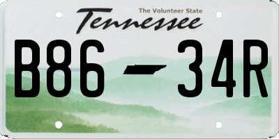 TN license plate B8634R