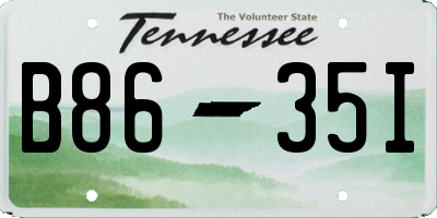 TN license plate B8635I