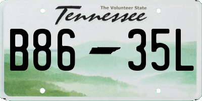 TN license plate B8635L