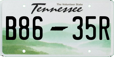 TN license plate B8635R