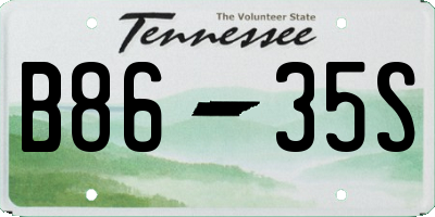 TN license plate B8635S