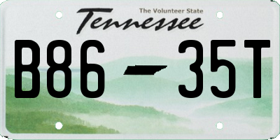 TN license plate B8635T