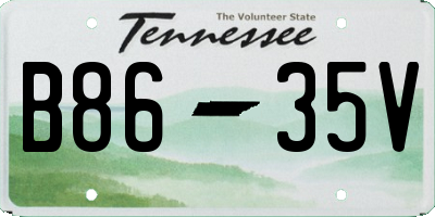 TN license plate B8635V