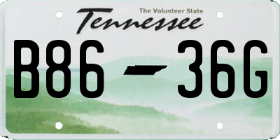 TN license plate B8636G